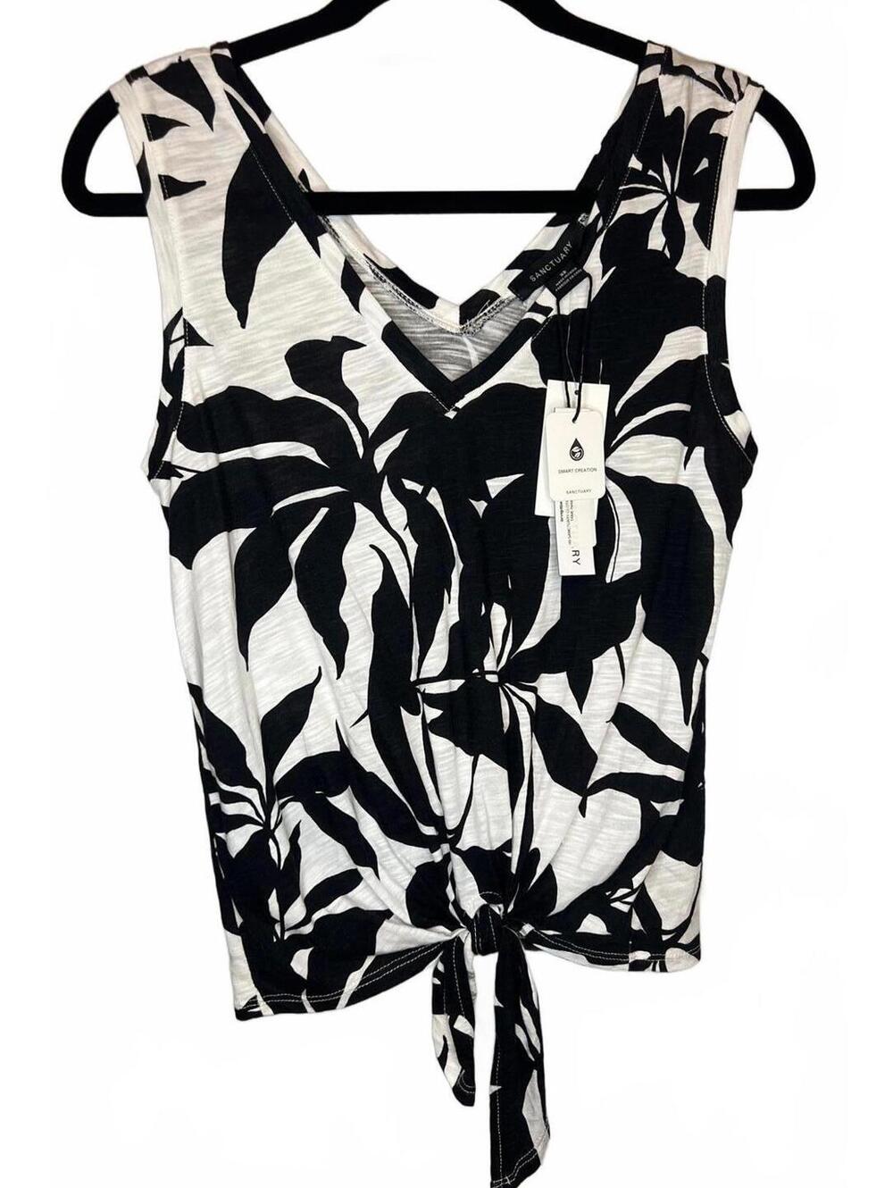 NWT SANCTUARY Tropical Palm Tank 🌴 Coastal Chic • Sustainable • Vacation Core
